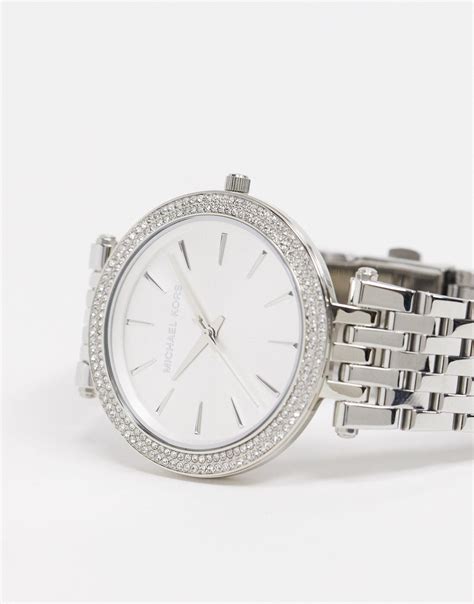 michael kors silver watch diamond face|Michael Kors diamond watch men's.